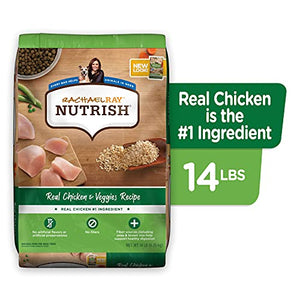 Rachael Ray Nutrish Premium Natural Dry Dog Food, Real Chicken & Veggies Recipe, 14 Pounds (Packaging May Vary)