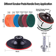 Load image into Gallery viewer, 31 Piece Drill Brush Attachments Set, Scrub Pads &amp; Sponge,Power Scrubber Brush with Extend Long Attachment All Purpose Cleaning Kit for Grout, Tiles, Sinks, Bathtub, Bathroom, Kitchen and Automobile

