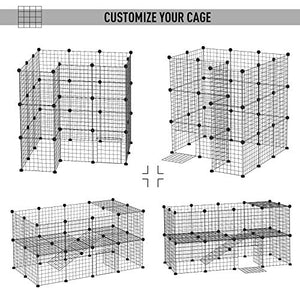 PawHut 36 Panel Pet Playpen Small Animal Cage Metal Wire Indoor Outdoor Portable