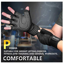 Load image into Gallery viewer, Updated 2020 Version Professional Ventilated Weight Lifting Gym Workout Gloves with Wrist Wrap Support for Men &amp; Women, Full Palm Protection, for Weightlifting, Training, Fitness, Hanging, Pull ups
