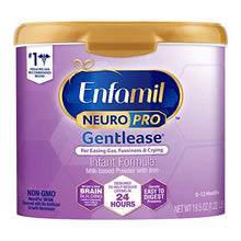 Load image into Gallery viewer, Enfamil NeuroPro Gentlease Baby Formula Gentle Milk Powder Reusable Tub, 19.5oz.- MFGM, Omega 3 DHA, Probiotics, Iron &amp; Immune Support (Package May Vary)
