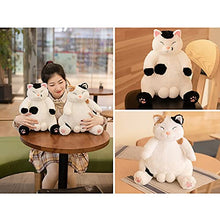 Load image into Gallery viewer, OOPSHANA Stuffed Animal Pillows, Cute Lazy Cat Plush Toys, Stuffed Plush Dolls, Gifts for Children and Girls (heibai-35, Multicolor)
