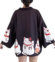 Load image into Gallery viewer, Women's 3/4 Sleeve Japanese Shawl Kimono Cardigan Tops Cover up OneSize US S-XL
