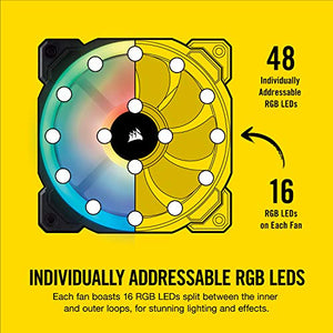 Corsair LL Series LL120 RGB 120mm Dual Light Loop RGB LED PWM Fan 3 Fan Pack with Lighting Node Pro (CO-9050072-WW)
