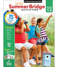 Load image into Gallery viewer, Summer Bridge Activities Workbook―Bridging Grades 1 to 2 in Just 15 Minutes a Day, Reading, Writing, Math, Science, Social Studies, Summer Learning Activity Book With Flash Cards (160 pgs)
