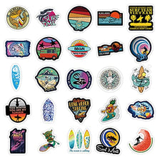 Load image into Gallery viewer, Surf Stickers 100pcs Bulon Waterproof Vinyl Surfboard Stickers Pack Surfing Gifts for Teens Mens Water Bottle Phone Office
