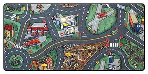 Learning Carpets Airport Play Carpet, 79" x 36" Rect. Kids Playroom Road Rug, Classroom Furniture Educational Carpet for Daycares/Homes/Preschools