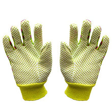 Load image into Gallery viewer, G &amp; F Products 1852-3 Women Soft Jersey Garden Gloves, Women Work Gloves, 3-Pairs Green/Pink/Blue per Pack
