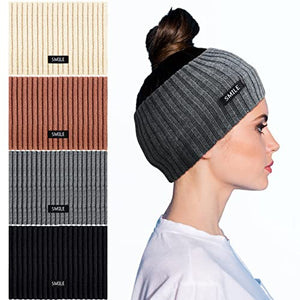 4 Pieces Knit Headbands Winter Ear Warmers Crochet Knit Headbands Elastic Turban Head Wraps Chic Hair Scrunchies Headbands for Women Girls