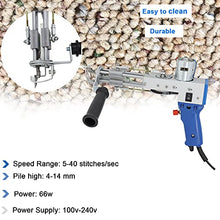 Load image into Gallery viewer, Electric Carpet Tufting Gun, Loop Pile Rug Tufting Machine, Maual Carpet Weaving Flocking Machine, Carpet Thickness 4-14mm 100V-240V Industrial Embroidery Machine
