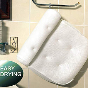 Homer's Choice Bath Pillow Bathtub Spa Pillow, Non-Slip 6 Large Suction Cups, Extra Thick for Perfect Head, Neck, Back and Shoulder Support by Idle Hippo, Fits