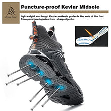 Load image into Gallery viewer, DREAM HORSE Steel Toe Shoes for Men Work Safety Sneaker Lightweight Breathable Industrial Construction Puncture Proof Boots(Dark Grey,14)
