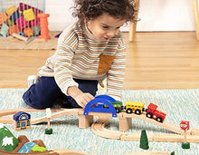 Load image into Gallery viewer, Battat – Wild Ridge Train – Classic Wooden Toy Train Set with Mountain Top Lid, Double-Sided Tracks, Toddlers 3-Years-Old &amp; Up (47Pc) Fits Thomas, Brio, Chuggington

