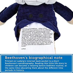 Vosego Ludwig Van Beethoven Virtuoso Bear | 40 mins Classical Music for Babies | 15″ Award Winning Musical Soft Toy | Educational Toy for Infants Kids Adults