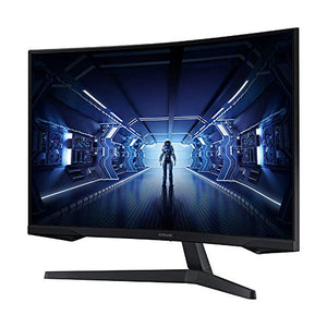 SAMSUNG 32” Odyssey G5 Gaming Monitor, WQHD (2560x1440), 144Hz, Curved, 1ms, HDMI, Display Port, AMD FreeSync Premium, HDR10, LC32G55TQWNXZA, Black
