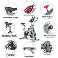 Load image into Gallery viewer, TECHMOO Indoor Exercise Bike Fitness Upright Exercise Bike Magnetic Resistance Belt Drive Home Cycling Exercise Bike Indoor Stationary Bike Bicycle for Cardio Workout Losing Weight
