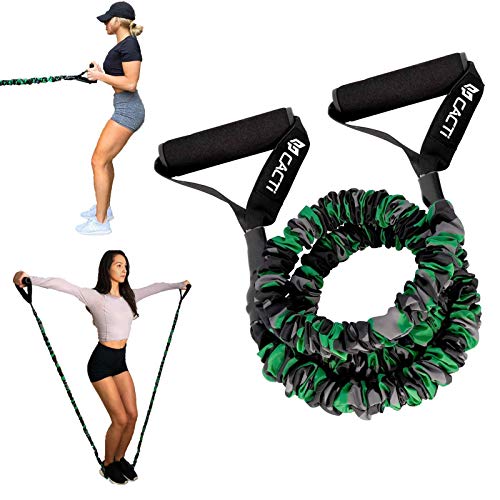 Load image into Gallery viewer, Cacti Resistance Bands for Legs and Butt Set - Fabric Booty Band, Workout Band with Handles, 2 Exercise Resistance Bands, 2 Ankle Straps, Door Anchor, 2 Core Sliders, Gym Carry Bag, Workout Guide
