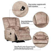 Load image into Gallery viewer, CANMOV Power Lift Recliner Chair for Elderly- Heavy Duty and Safety Motion Reclining Mechanism-Antiskid Fabric Sofa Living Room Chair with Overstuffed Design, Camel
