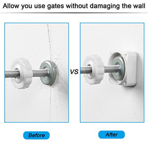 Baby Gate Wall Protector Cups, Prevent Damage from Wall Surface&Secure Pressure Gate,Suitable for Baby Safety Gate,Dog gate, Pressure Mounted Gate (4 Pack)