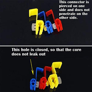 CESFONJER Scotch Lock Wire Connectors Set | Crimp Insulated Electrical Terminals | Quick Splice Connectors | Splice Connectors Electrical | Red 20 Pcs Blue 20 Pcs Yellow 15 Pcs