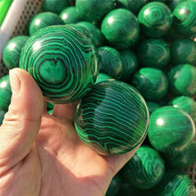Load image into Gallery viewer, 1pc, Natural Gemstone Sphere Malachite Quartz Stone Crystal Balls Sphere for Healing
