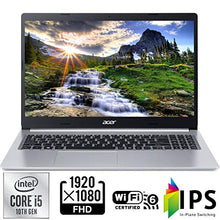 Load image into Gallery viewer, Acer Aspire 5 Slim Laptop, 15.6" Full HD IPS Display, 10th Gen Intel Core i5-10210U, 8GB DDR4, 256GB PCIe NVMe SSD, Intel Wi-Fi 6 AX201 802.11ax, Fingerprint Reader, Backlit KB, A515-54-59W2, Silver
