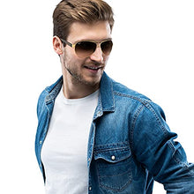 Load image into Gallery viewer, Ray-Ban Men's RB3386 Aviator Sunglasses, Gold/Brown Gradient Dark Brown, 63 mm
