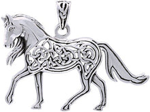 Load image into Gallery viewer, Jewelry Trends Sterling Silver Celtic Horse Pendant
