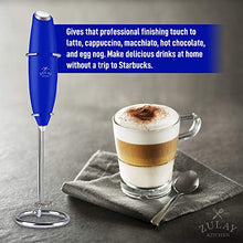 Load image into Gallery viewer, Zulay Original Milk Frother Handheld Foam Maker for Lattes - Whisk Drink Mixer for Bulletproof Coffee, Mini Foamer for Cappuccino, Frappe, Matcha, Hot Chocolate by Milk Boss (Royal Blue)
