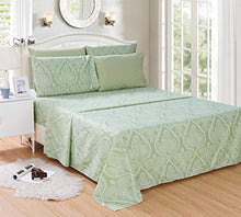 Load image into Gallery viewer, Lux Decor Collection Bed Sheet Set - Brushed Microfiber 1800 Thread Count Bedding - Wrinkle, Stain, Fade Resistant &amp; Hypoallergenic - Deep Pocket King Size Sheets Set - 6 PC (King, Paisley Sage)
