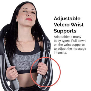 TruMedic InstaShiatsu+ Neck, Back, and Shoulder Massager with Heat - 3 Massage Speeds, Cordless & Rechargeable, Use at Home & Office for Full Body Shiatsu Relaxation (IS-3000PRO)