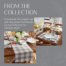 Load image into Gallery viewer, Elrene Home Fashions Farmhouse Living Buffalo Check Napkin Set of 4, 20" x 20", Gray/White 4
