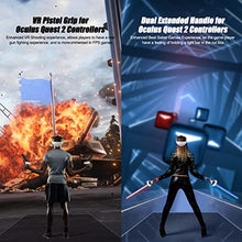 Load image into Gallery viewer, Esimen VR Game Gun and Dual Handles Extension Grips for Oculus Quest 2 Sports Shooter Game Accessories Bundle,Enhanced VR Shooting Beat Saber Gaming Experience
