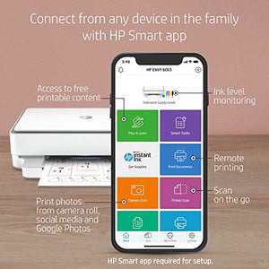 HP ENVY 6055 Wireless All-in-One Printer, Mobile Print, Scan & Copy, Works with Alexa (5SE16A)