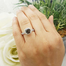 Load image into Gallery viewer, Dazzlingrock Collection 2.00 Carat (ctw) 14K Round Cut Black &amp; White Diamond Engagement Ring Set 2 CT, White Gold, Size 7
