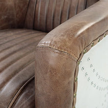 Load image into Gallery viewer, ACME FURNITURE Brancaster Chair, Retro Brown Top Grain Leather/Aluminum
