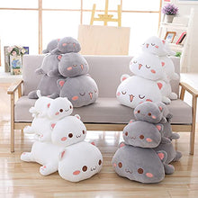Load image into Gallery viewer, Onsoyours Cute Kitten Plush Toy Stuffed Animal Pet Kitty Soft Anime Cat Plush Pillow for Kids (Gray B, 12")
