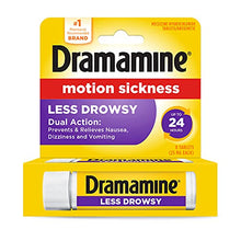 Load image into Gallery viewer, Dramamine Motion Sickness Less Drowsy, Travel Vial, 8 Count ( Pack of 1)
