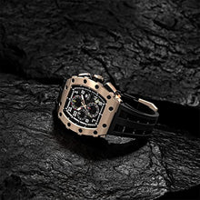 Load image into Gallery viewer, TSAR BOMBA Mens Watches Luxury Tonneau Watches for Men Waterproof 50M Analog Replica Watch Chronograph Calendar Date Men’s Dress Business Work Watch Diver Large Square Face Wristwatch
