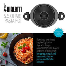 Load image into Gallery viewer, Bialetti - 7265 Bialetti Oval 5.5 Quart Pasta Pot with Strainer Lid, Nonstick, 1, Black
