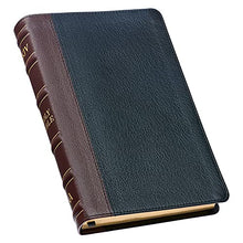 Load image into Gallery viewer, KJV Holy Bible, Standard Size, Premium Full Grain Leather Red Letter Edition - Thumb Index &amp; Ribbon Marker, King James Version, Black/Saddle Tan
