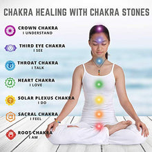 Load image into Gallery viewer, Crystal Vibe 7 Chakra Necklace and Chakra Bracelet Jewelry Set with amethyst Crystal Necklaces Spiritual for Women Men for Healing Protection Positive Energy Yoga - Crystal Jewelry Set
