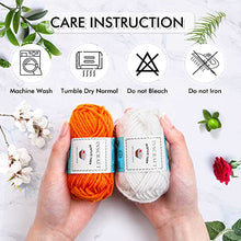 Load image into Gallery viewer, Inscraft 40 Pcs Crochet Yarn Kit, 1600 Yards 40 Colors Acrylic Yarn Skeins, Yarn for Crocheting &amp; Knitting, Gift for Beginners and Adults
