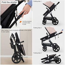 Load image into Gallery viewer, Baby Stroller Newborn Carriage Infant Reversible Bassinet to Luxury Toddler Vista Seat for Boy Girl Compact Single All Terrain Babies Pram Strollers Add Stroller Cover, Cup Holder, Net
