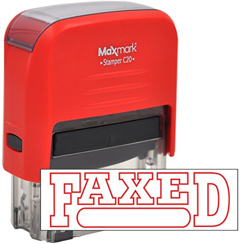 FAXED Self Inking Rubber Stamp with Red Ink