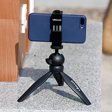 Load image into Gallery viewer, Ulanzi ST-02S Aluminum Phone Tripod Mount w Cold Shoe Mount, Support Vertical and Horizontal, Universal Metal Adjustable Clamp for iPhone 10 Pro Max XS Xs Max X 8 7 Plus Samsung Android Smartphones
