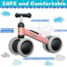 Load image into Gallery viewer, Baby Balance Bike - Baby Bicycle for 6-24 Months, Sturdy Balance Bike for 1 Year Old, Perfect as First Bike or Birthday Gift, Safe Riding Toys for 1 Year Old Boy Girl Ideal Baby Bike (Pink)
