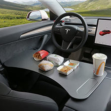 Load image into Gallery viewer, BMZX Tesla Model Y Model 3 Laptop Tray Steering Wheel Desk for Laptop Food Trays Food Seat Travel Tray Table for Driver
