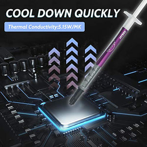 10 Pack HY880 Thermal Paste Kit-5.15 W/MK 1 G/Pcs, High Performance Thermal Compound Paste Grease Heatsink for CPU, Processor, All Cooler Master, Computer, PS4