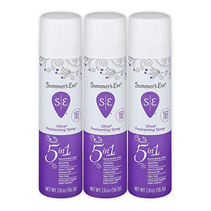 Summer's Eve Freshening Spray | Ultra | 2 oz Size | Pack of 3 | pH Balanced, Dermatologist & Gynecologist Tested
